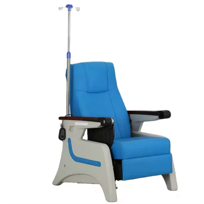 Medical Single Comfortable Sitting Sleeping Reclining Sofa Electric Infusion Chair PVC Leather Power-coated Steel Structure