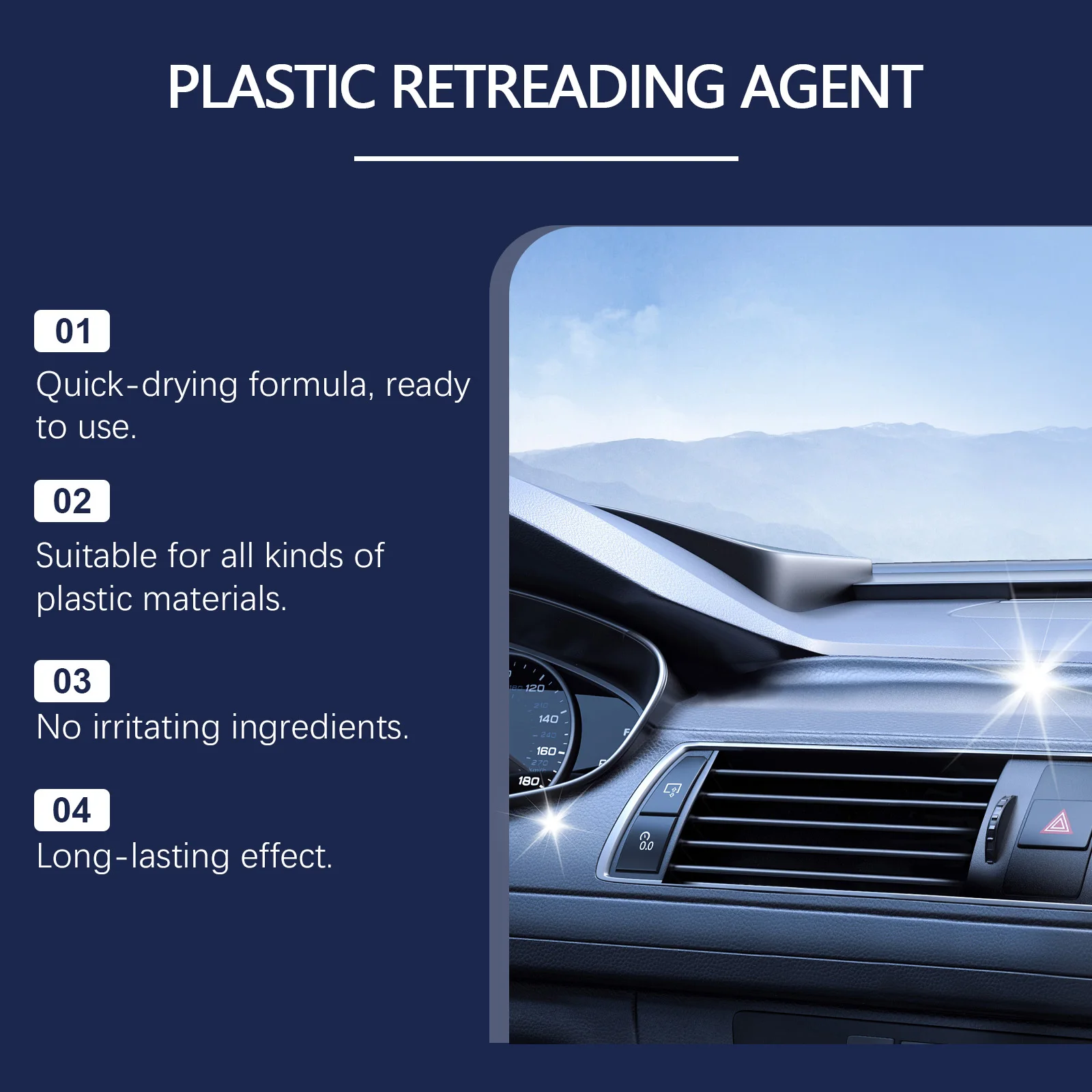 Plastic Restore Revitalizer Plastic Renovator Longlasting Coating For Car Rubbers Refurbish Clean Gloss Black Shiny image 3