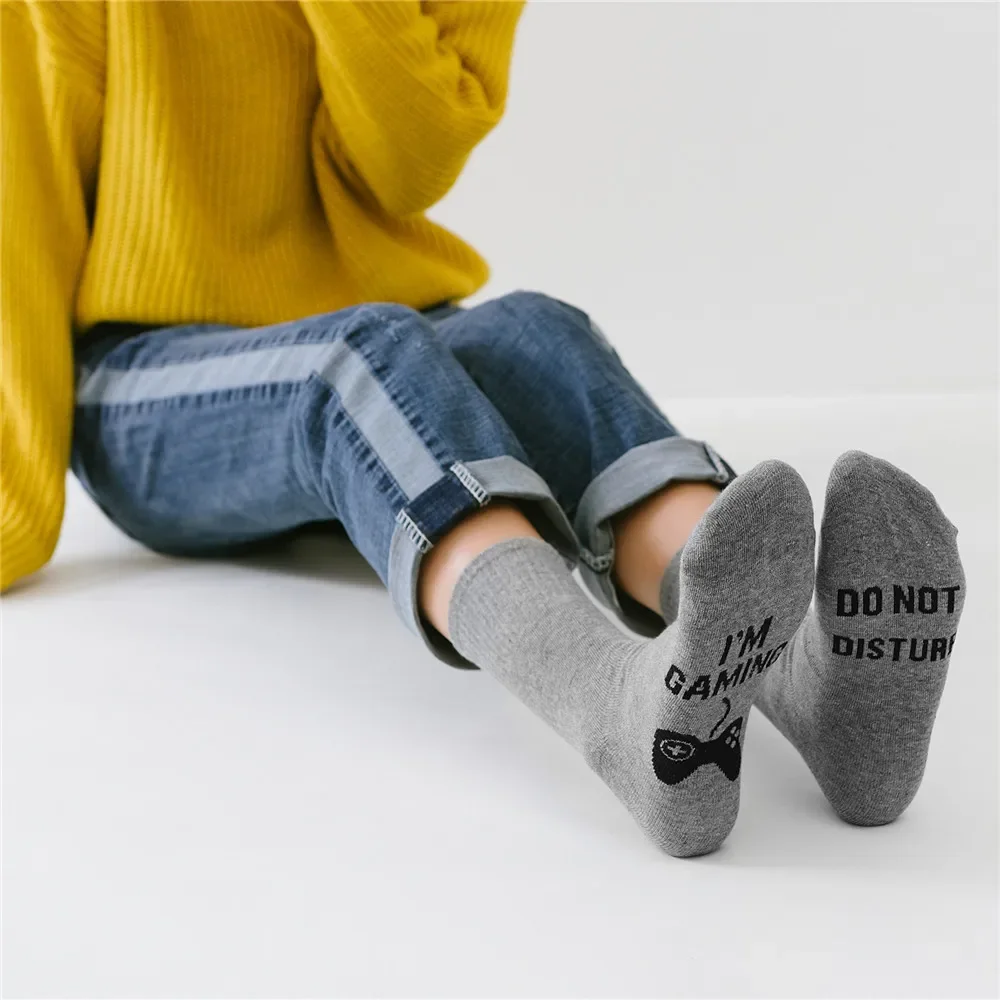 Custom Wine Socks Men If You Can Read This Lettering Style Autumn Spring Winter Halloween Christmas Sock New Year Gift Dropship