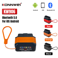 KONNWEI KW906 ELM327 V1.5 OBD2 Scanners Bluetooth 5.0 For Android/IOS ELM 327 OBD 2 Car Diagnostic tool Code Reader Pic18F25K80