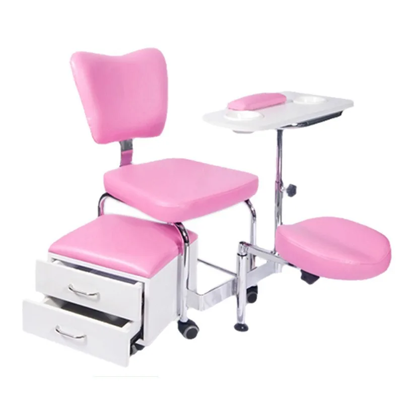 Movable Table and Chair Set With Storage Box Beauty Salon Furniture Convenient Nail Manicure Equipment - view 6