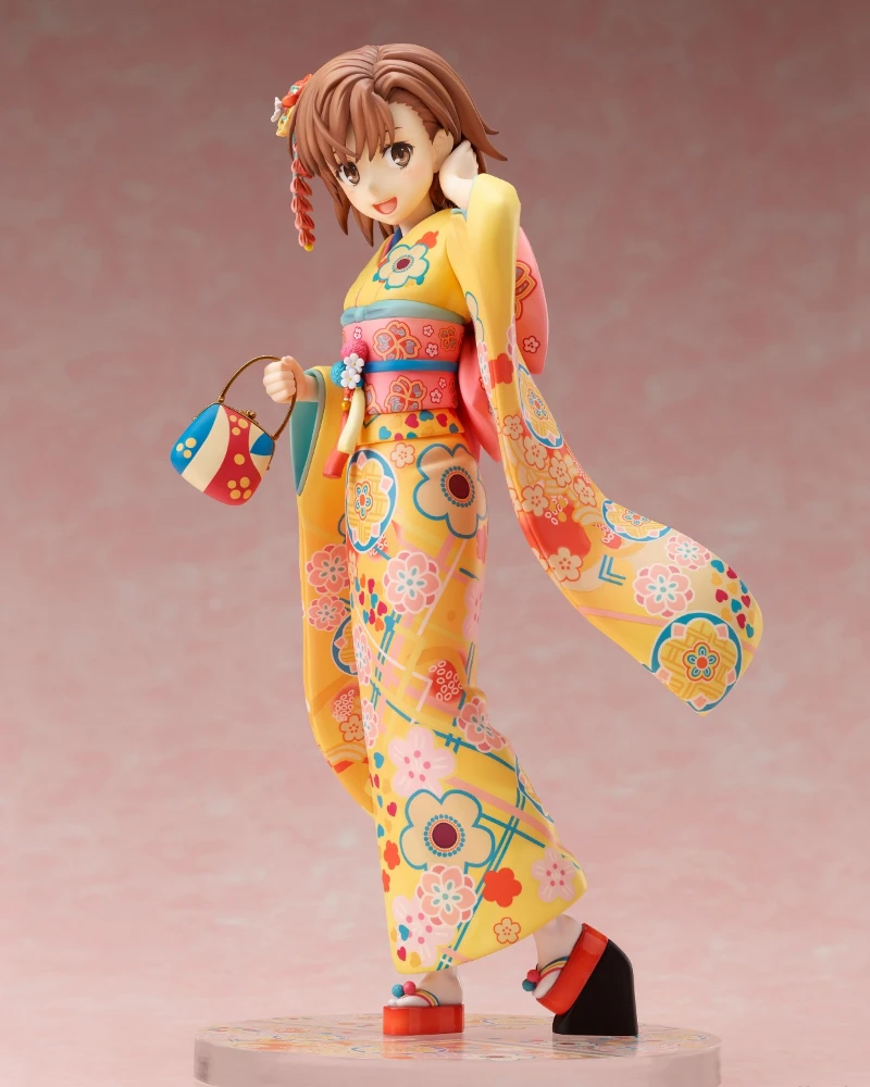 Toaru Kagaku No Railgun Misaka Mikoto kimono style 24cm PVC Action Figure Anime Figure Model Toys Figure Collection Doll Gift