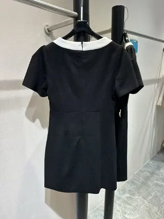 2024 Women's Clothing Classic contrast waist dress Spring Summer New No.50