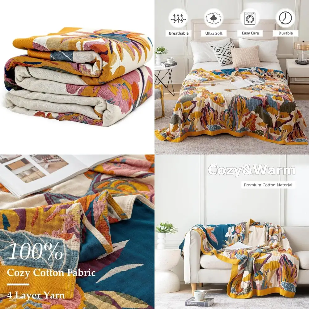 

Мягкое хлопковое одеяло в богемном стиле королевского размера с бабочкой и цветочной вышивкой для осеннего постельного белья