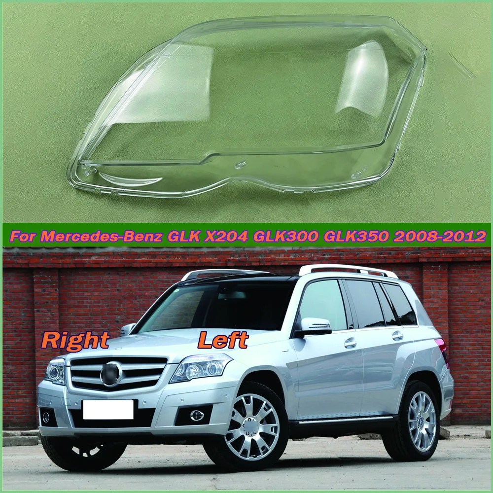 

For Mercedes-Benz GLK X204 GLK300 GLK350 2008-2012 Headlight Cover Transparent Lampshade Lamp Lens Headlamp Shell Plexiglass