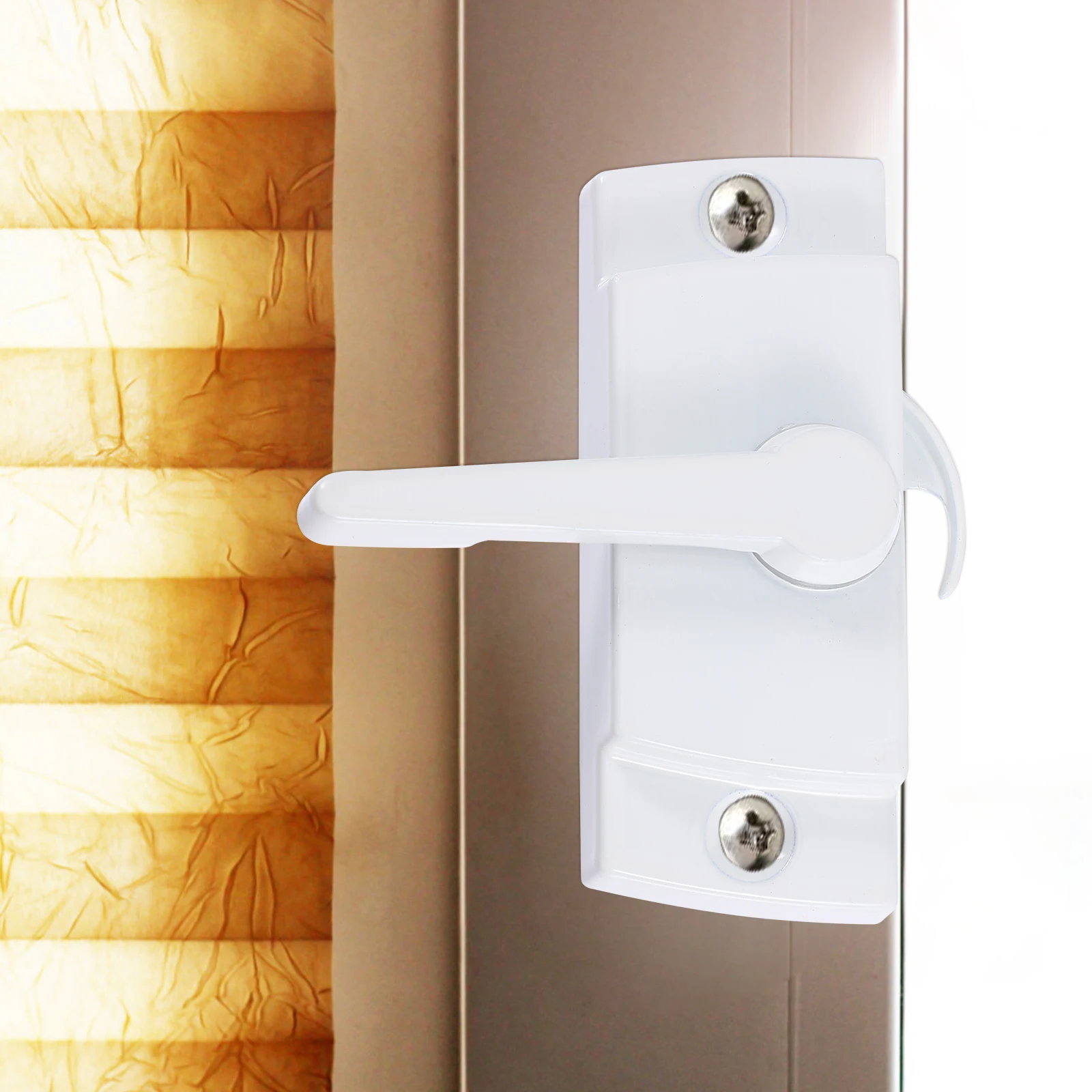 

2Sets Strong Crescent Lock for Doors and Windows Zinc Alloy Security Latch Prevents Lifting Or Prying Sliding Door Lock