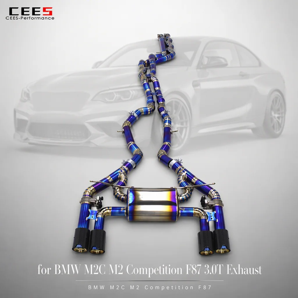 CEES Valvetronic Catback Exhaust Pipe Exhaust Muffler with MP Tips for M2C 3.0T F87