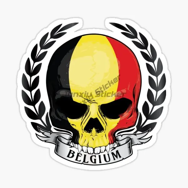 Belgium Flag Stickers National Flag Map Car Styling Body Badge Emblem Decal Sticker Racing Accessories Vinyl Self-adhesive