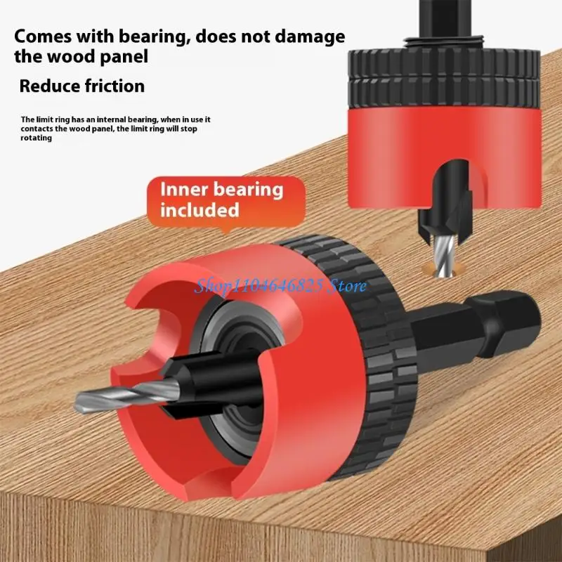 Utensile per trapano svasatore in acciaio resistenza per svasatura a profondità regolabile