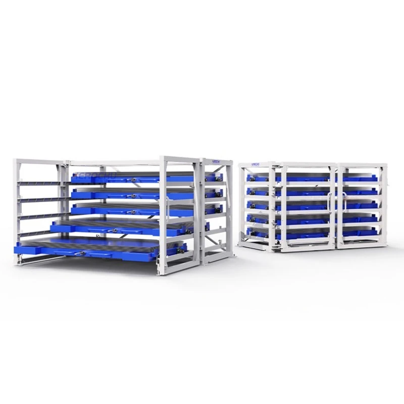 Drawer type plate shelves, layered storage, hand-cranked storage shelves