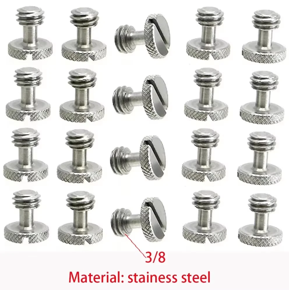 

20x Steel Screws 3/8" Tripod Quick Release Plate Camera Flathead Slot Stainless, 3/8-16 stainess steel screws, 3/8 screws