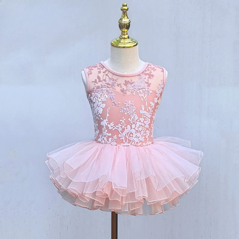 Customized Girls Jacquard Ballet Jumpsuit Vest Practice Clothes Performance Costume Gymnastics Leotard Ballet Leotards for Women