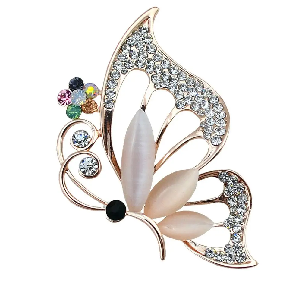 

High-end Crystal Rhinestones Assorted Cymophane Brooch Hairpins Fashionable Costume Jewelry Clothes for Women Girls (Multicolor)