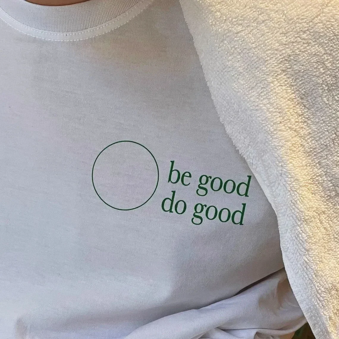 Camisetas estampadas con letras Be Good Do Good Unisex, ropa informal holgada de algodón de manga corta, estética Harajuku