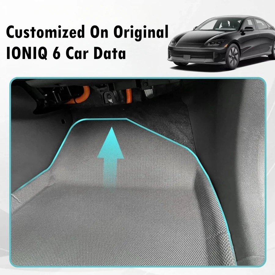 Floor Mats & Cargo Liner for Hyundai Ioniq 6 2023 2024 All Weather Protection Trunk Mat Floor Liners Seatback Protector