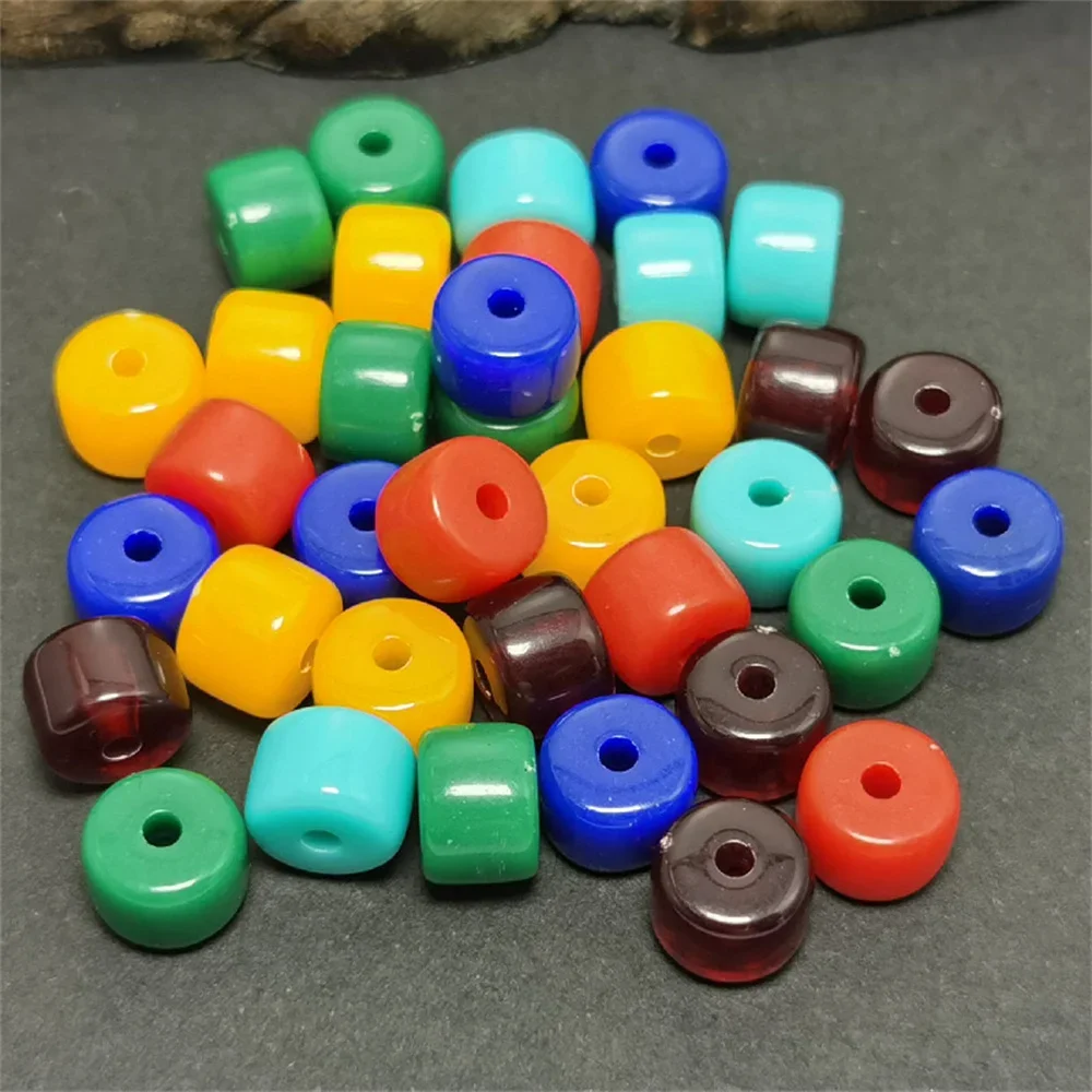 

Honey Resin Beeswax Gems Column Spacer Loose Beads DIY Jewelry Making Necklace Bracelet Crimp End 2 Sizes 6 Colors Available