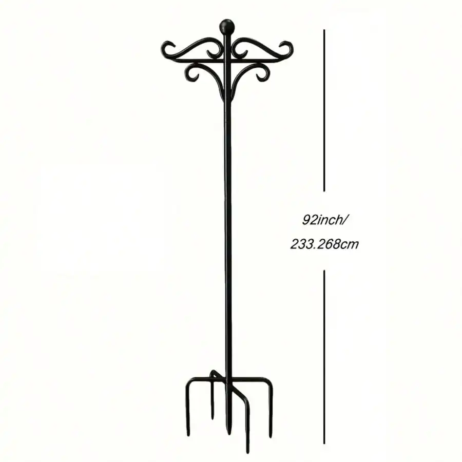 1/2 Packs&Sturdy 92-Inch Adjustable Shepherd Hook Bird Feeder, 5 Forked Bases, And Contemporary Style - Perfect For Hanging Bird Feeders, Plant Baskets, Lanterns And Bird Nests In Your Garden Or Hanging Halloween And Christmas DecorationsOutdoor