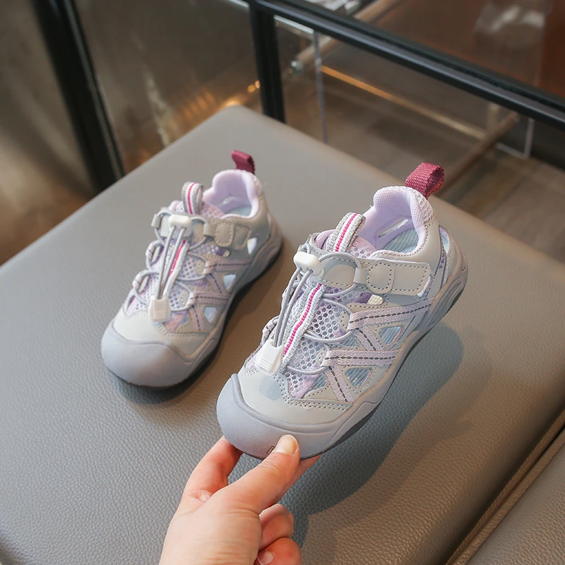Children Summer Patchwork Sandals Boy Girl School Sports Shoes Breathable Lightweight Causal Kids School Running Shoes Non-slip