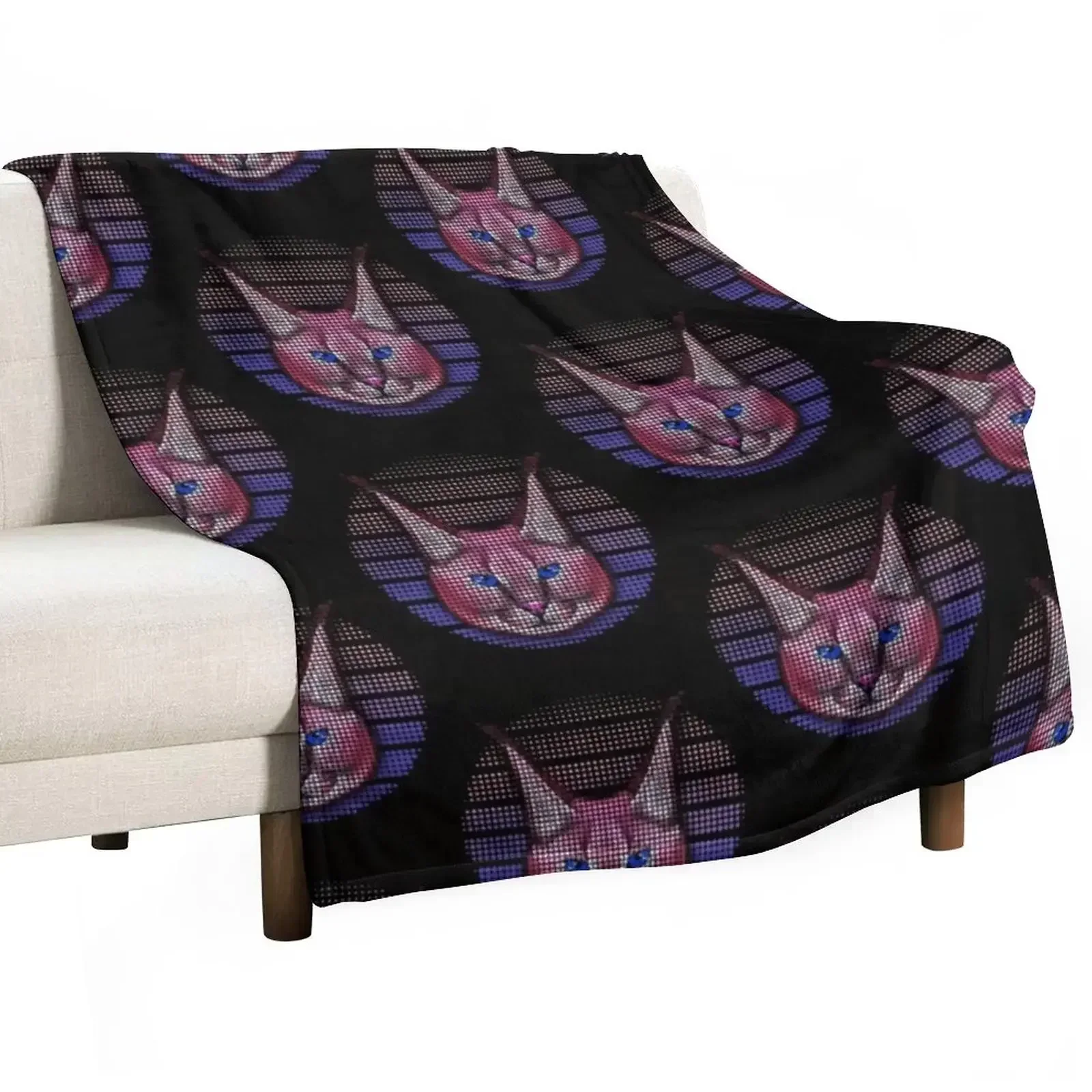 Manta de caracal vintage, manta de caracal grande, manta suave y lujosa para sofá cama