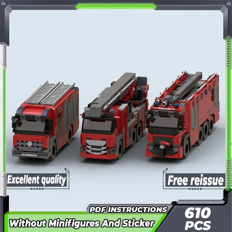 

City Car Model Moc Building Bricks Japan Fire Foam Tender Car Technology Modular Blocks Gifts Christmas Toys DIY Sets Assembly