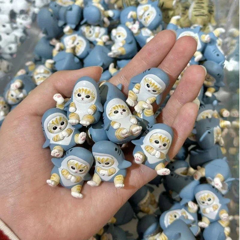 

Mofusand акула кошка сидящие морские животные и тост стиль слепая коробка Kawaii фигурки игрушки украшение для рабочего стола праздничные подарки