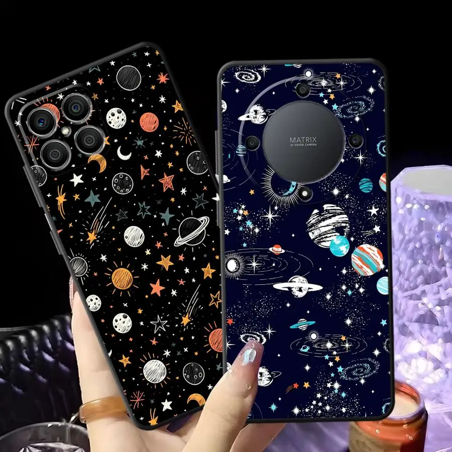 

Чехол для телефона Honor X7 90 8X X8 70 X9a Magic5Lite 200 400 Lite X6 X5b Cosmic Starry Sky