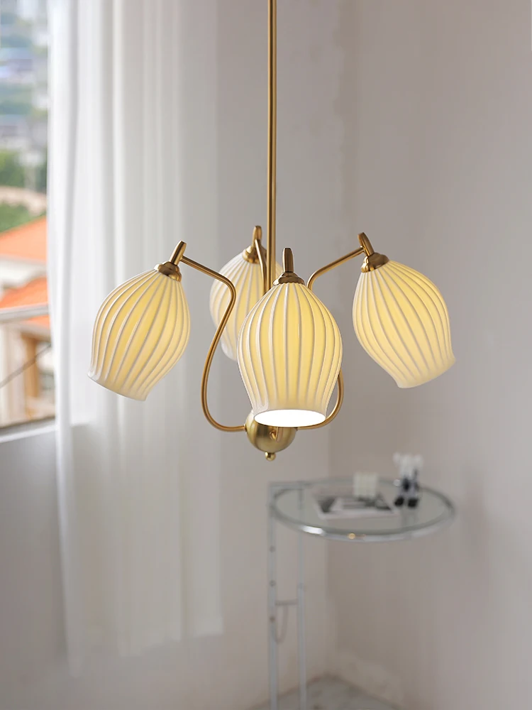 

vintage chandelier japanese ceramic lamp minimalist For Living Room Bedroom Home Led E14 restaurant design light