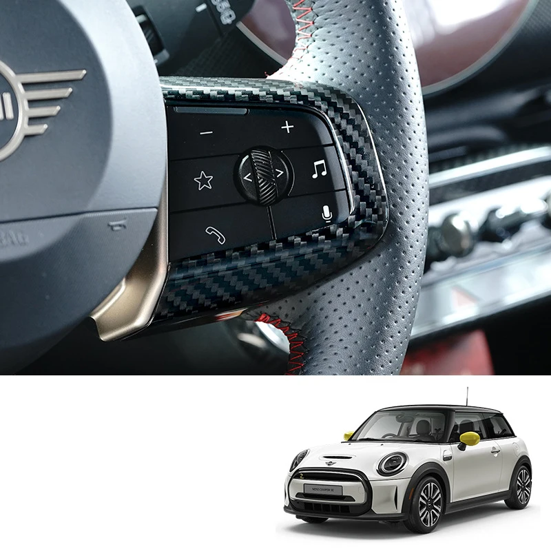 لميني كوبر S E SE JO1 EVF65 F66 F67 J05 U25 2024 2025 ألياف الكربون عجلة القيادة غطاء حماية الزخرفية الملحقات #6