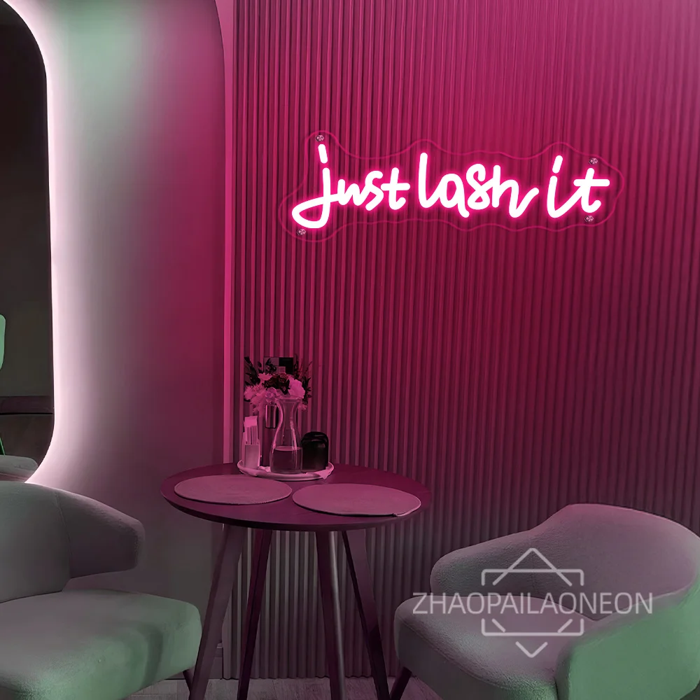 Just lash it Neon Led Sign Lashes Beauty Solon Wall Room Decor Neon LED Lights USB Lash Shop Decoration for Business Signs