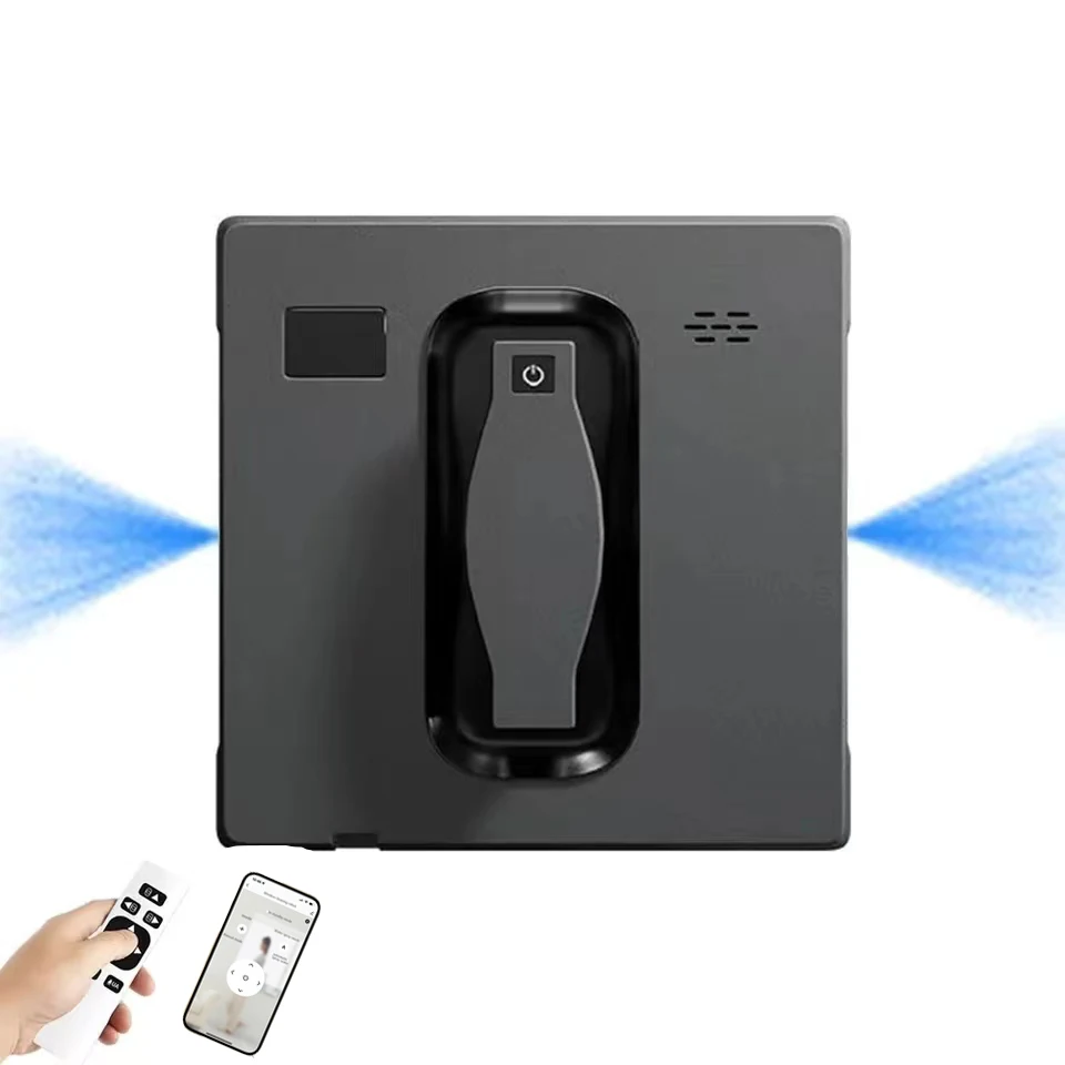 Robot per la pulizia delle finestre Doppio spruzzo d'acqua, Robot per la pulizia delle finestre per pavimenti in vetro domestico, Lavavetri anticaduta con telecomando APP