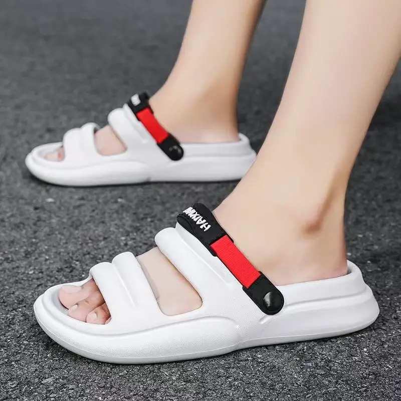 

Мужские летние новые сандалии-шлепанцы для активного отдыха и пляжа, легкие, нескользящие, водонепроницаемые, с открытым носком, повседневные спортивные сандалии для пар