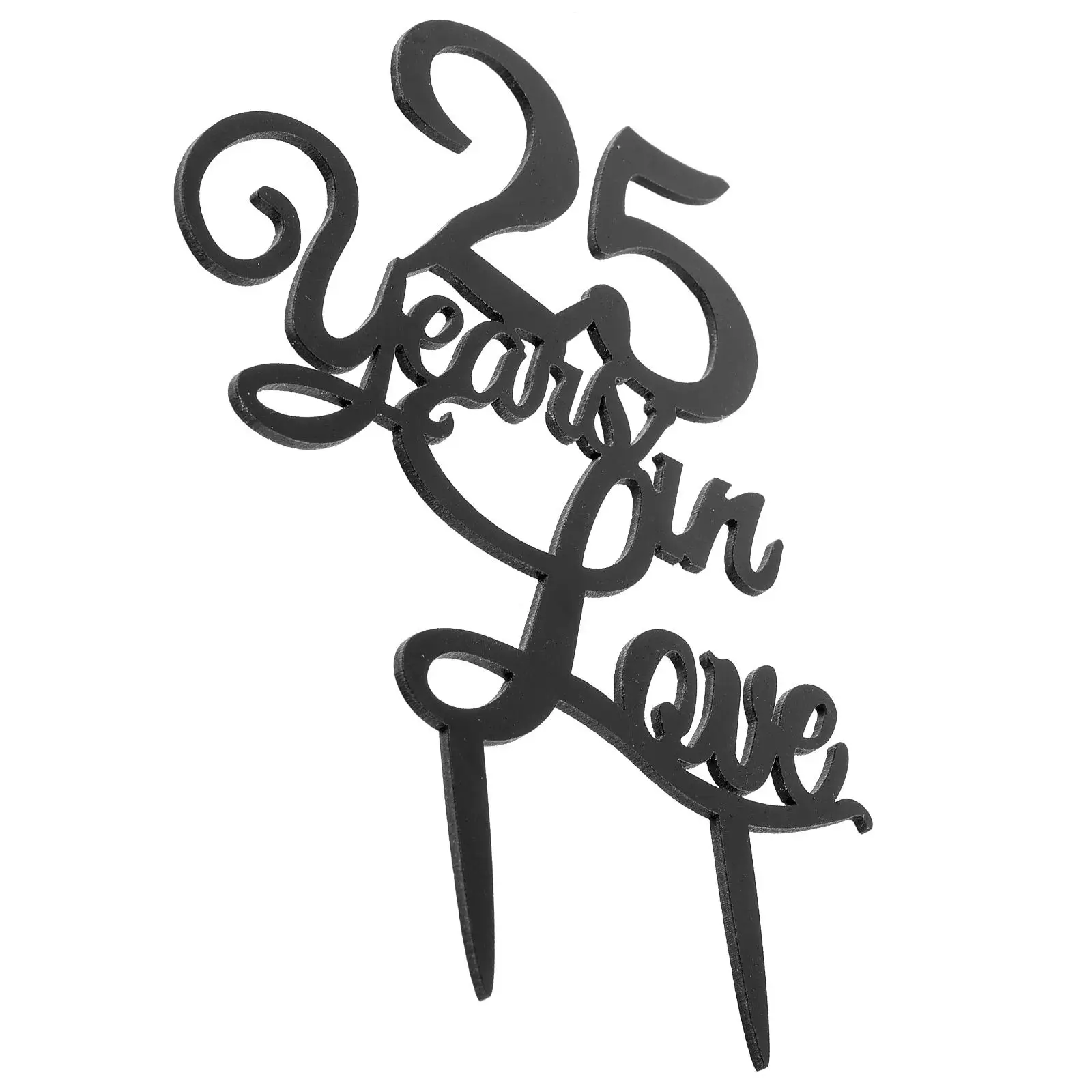 

25 Years Commemorate Cake Decoration Letter Insert Twenty Fine Topper Anniversary Decorations
