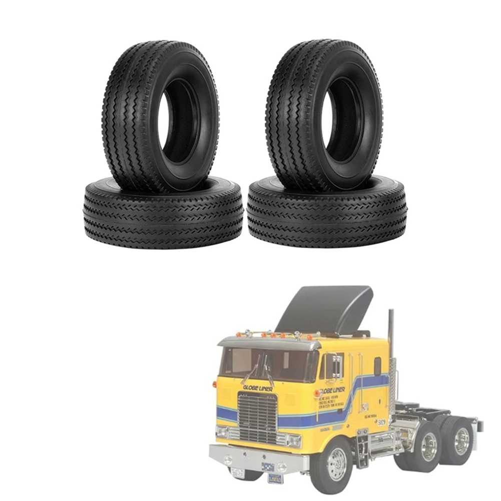 B05C-4Pcs 25Mm 하드 러버 타이어 트위스트 타이어 (1/14 타미야 RC 세미 트랙터 트럭 팁퍼 MAN 킹 홀러 악트로스 스카니아 업그레이드 P용)