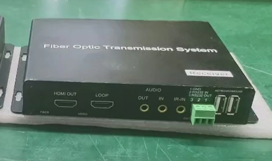 

USB HD-MI 2.0 Video to Fiber Converter 1 Channel 4K60Hz HD-MI Video, KVM, 3.5MM Audio, RS485 Data