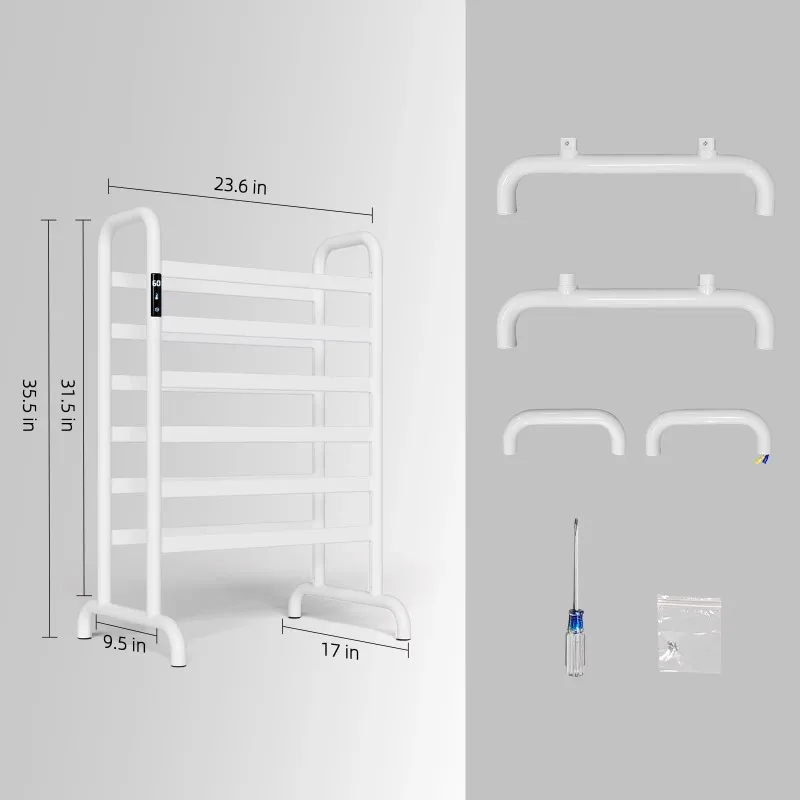 Floor Standing Electric Towel Warmer Plug-in Radiator for Towel Heating & Drying - Image 3