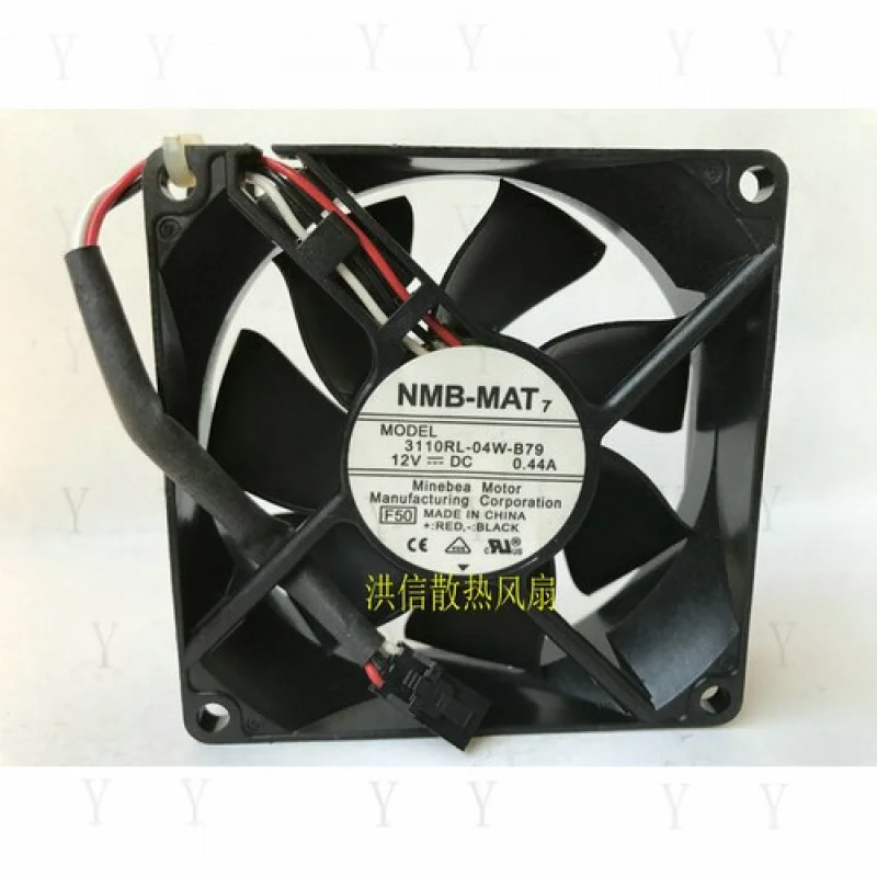 Y+ 1 PC  for NMB 3110RL-04W-B79 Fan DC 12V 0.44A 3 Pin 80*80*25mm #K1527 LL