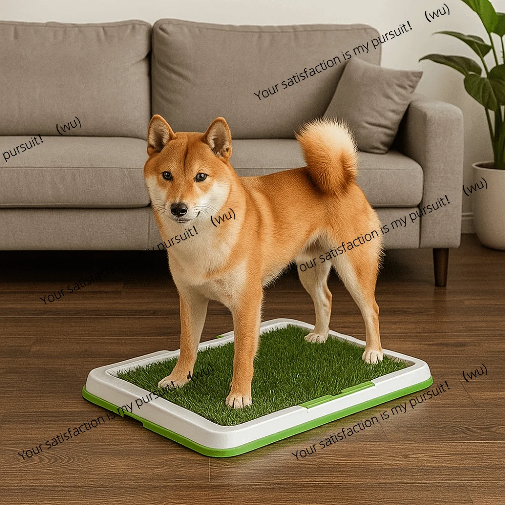 Removable splash-proof, reusable gasket, simulated lawn dog toilet