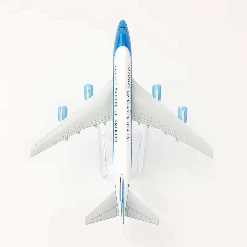 1/400 Scale Air Force One Airline B747 Alloy Plane 16cm Boeing 747 Aircraft Model Toy Decoration Children's Collection Gifts