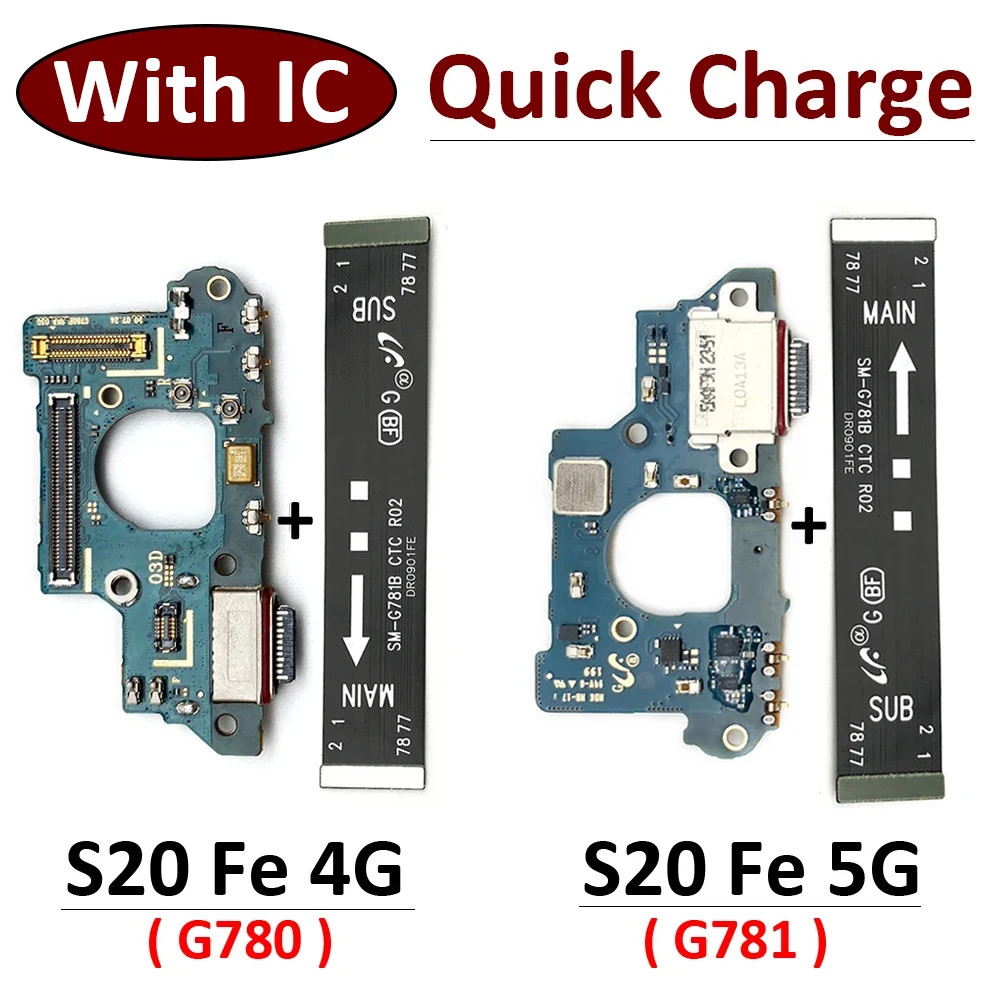 

For Samsung S20 Fe 4G 5G G780 G780F G781 G781B USB Charging Port Micro Dock Connector Board Main Flex Cable