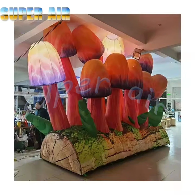 Fashion Custom Inflatable Botany Model Stump Included for Decorative Inflatable Mushrooms Hot Sale