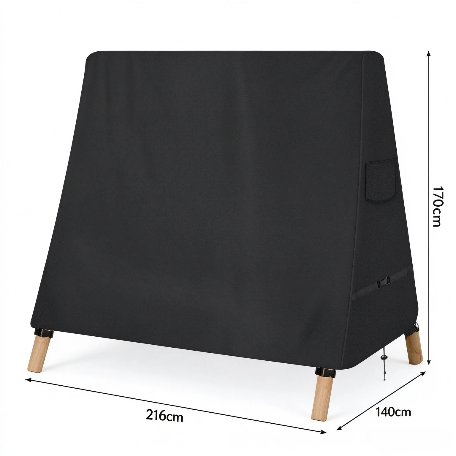 Outdoor Swing Covers For A Frame Patio Swing 210D Waterproof Porch Patio Swing Canopy Cover Windproof All Weather Protector
