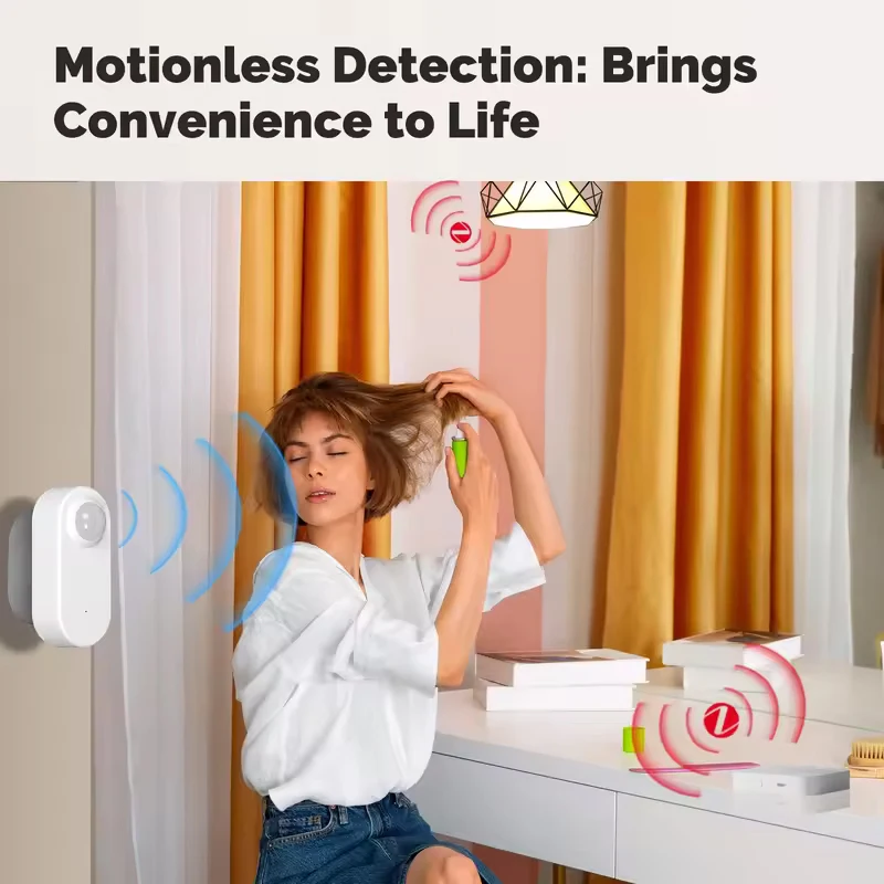 MOES Tuya ZigBee Human Presence PIR Sensor Smart Radar 24GHz mmWave Wireless App Remote Monitoring Motion&Motionless Detection