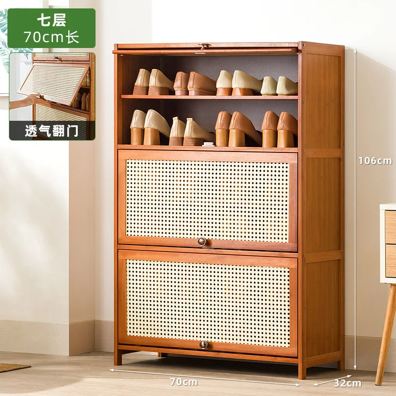 Door Shoe Cabinet High Vertical Entry Cabinet Door Corridor with Extremely Narrow Household Shoe Rack Multi-layer with Door