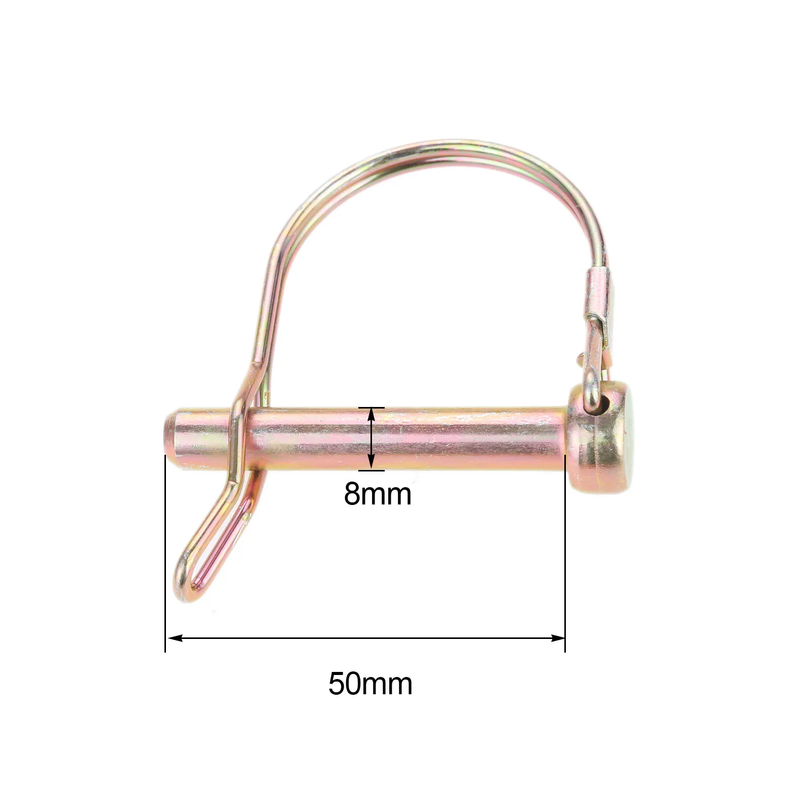 DRELD 2pcs M8*50mm Quick Lock Trailer Truck Coupler Safety Pin Bicycle Stroller Cargo Boat Hitch Hook Clip D shape Buckle Pin