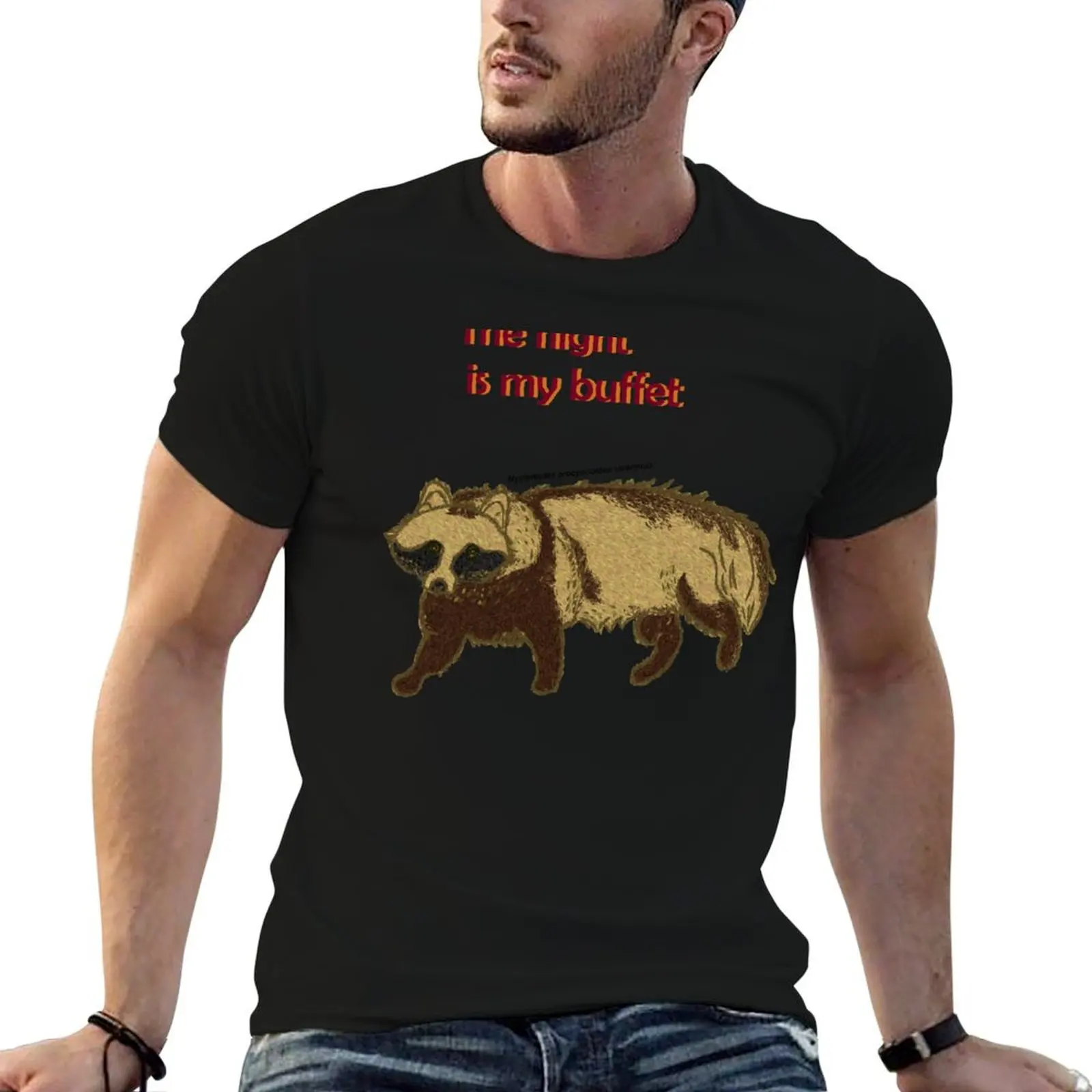 

Tanuki The night is my buffet T-Shirt t shirts for man graphic funny cotton t shirt man T-Shirt