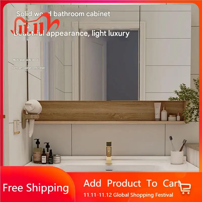 

Modern Color Solid Bathroom Cabinet Samrt Mirror Cabinet Ceramic Washbasin Bathroom Vanity Luxury Archivadores Home Furniture