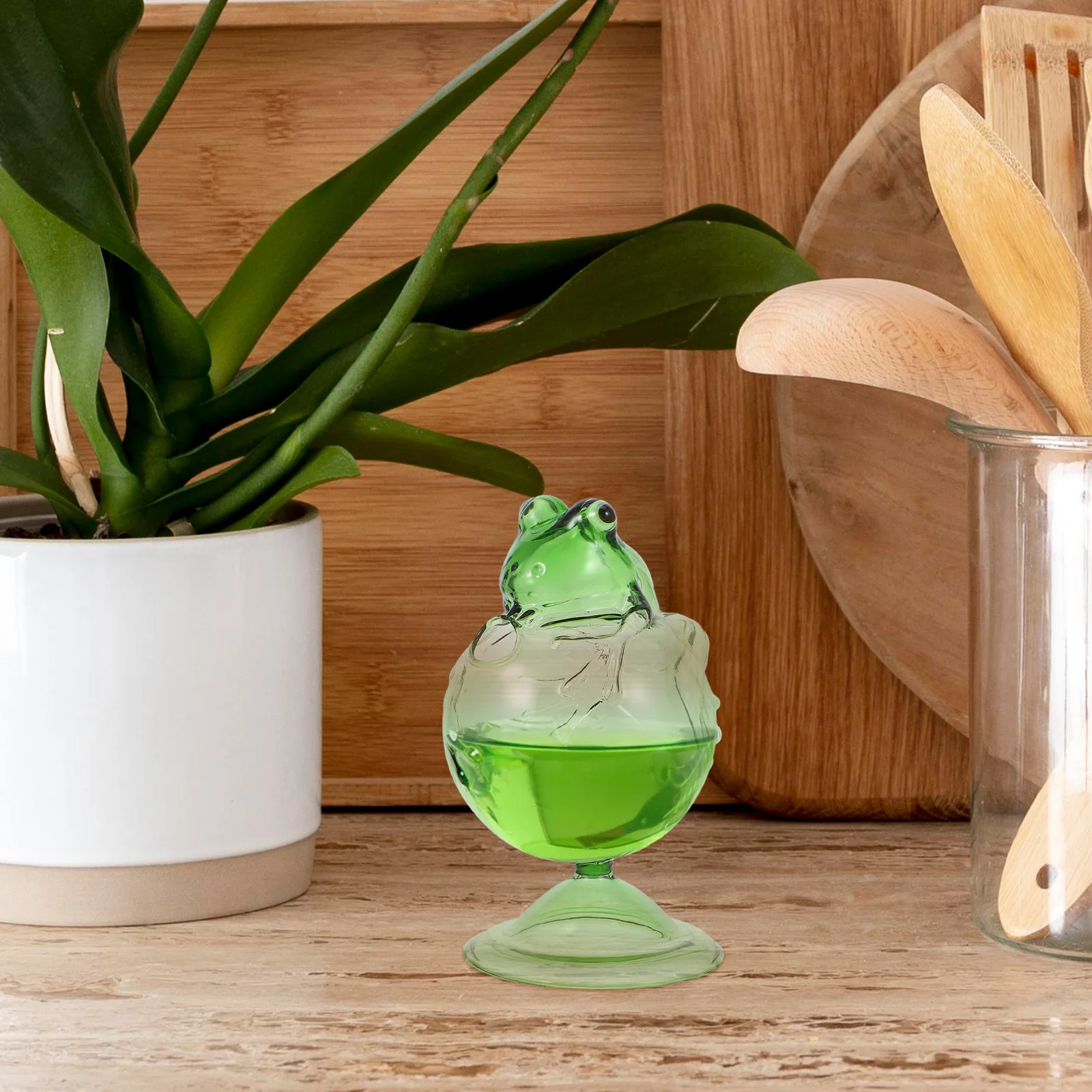 

Frog Themed Glass Cup Kawaii Espresso Tumbler for Daily Use Fun Drinking Experience Ideal for Juice Coffee Whiskey Wine Unique