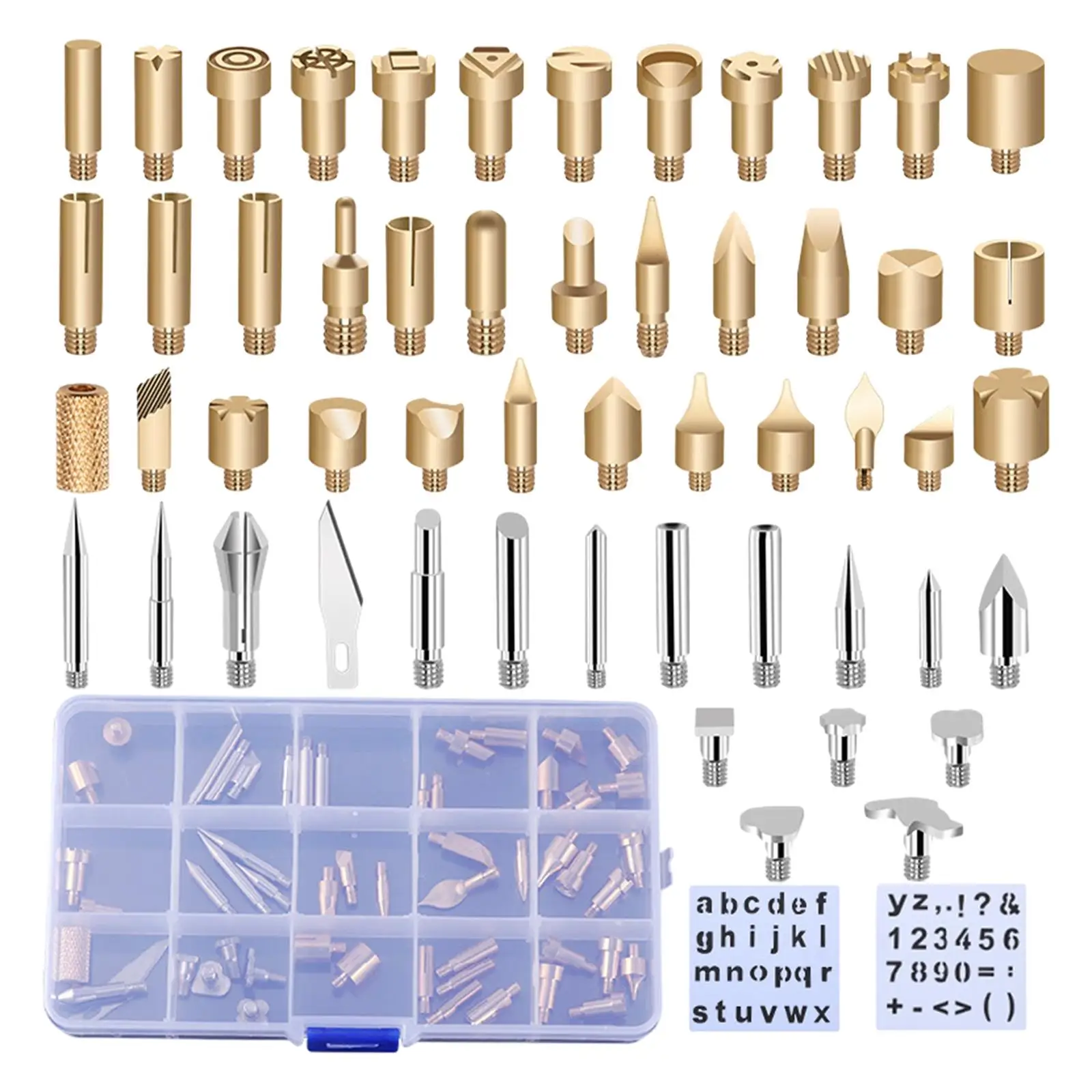 

53x Carving Iron Tips Solder Iron Tips Soldering Iron Tips for Carving Pyrography Working Embossing Pyrography Hobby Beginners