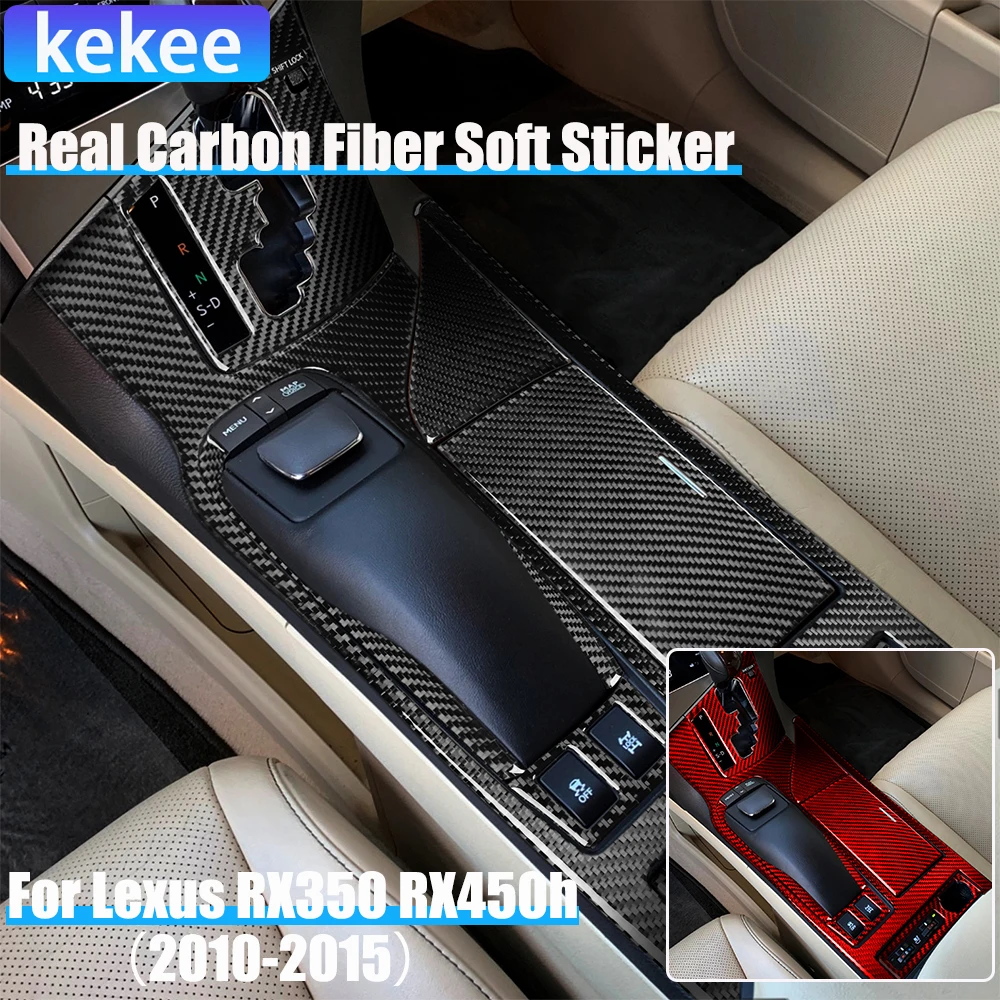 

Real Carbon Fiber Car Accessories Center Gear Shift Cup Holder Cover Soft Sticker For Lexus RX350 RX450h 2012 2013 2014 2015