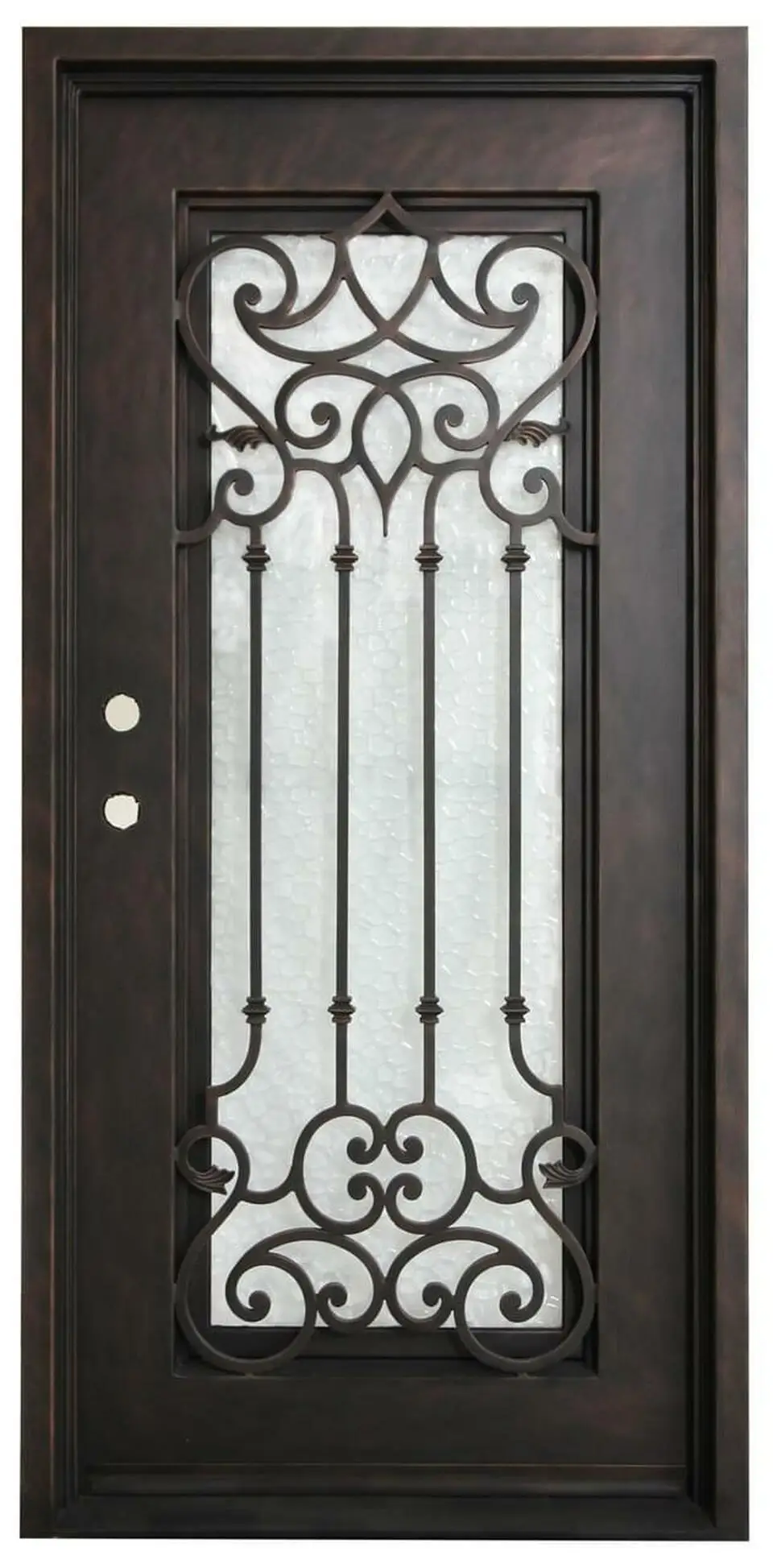 Portes Extérieures en Fer sans Verre, Prix Raisonnable, Design de Tuyaux en Fer, Dinde